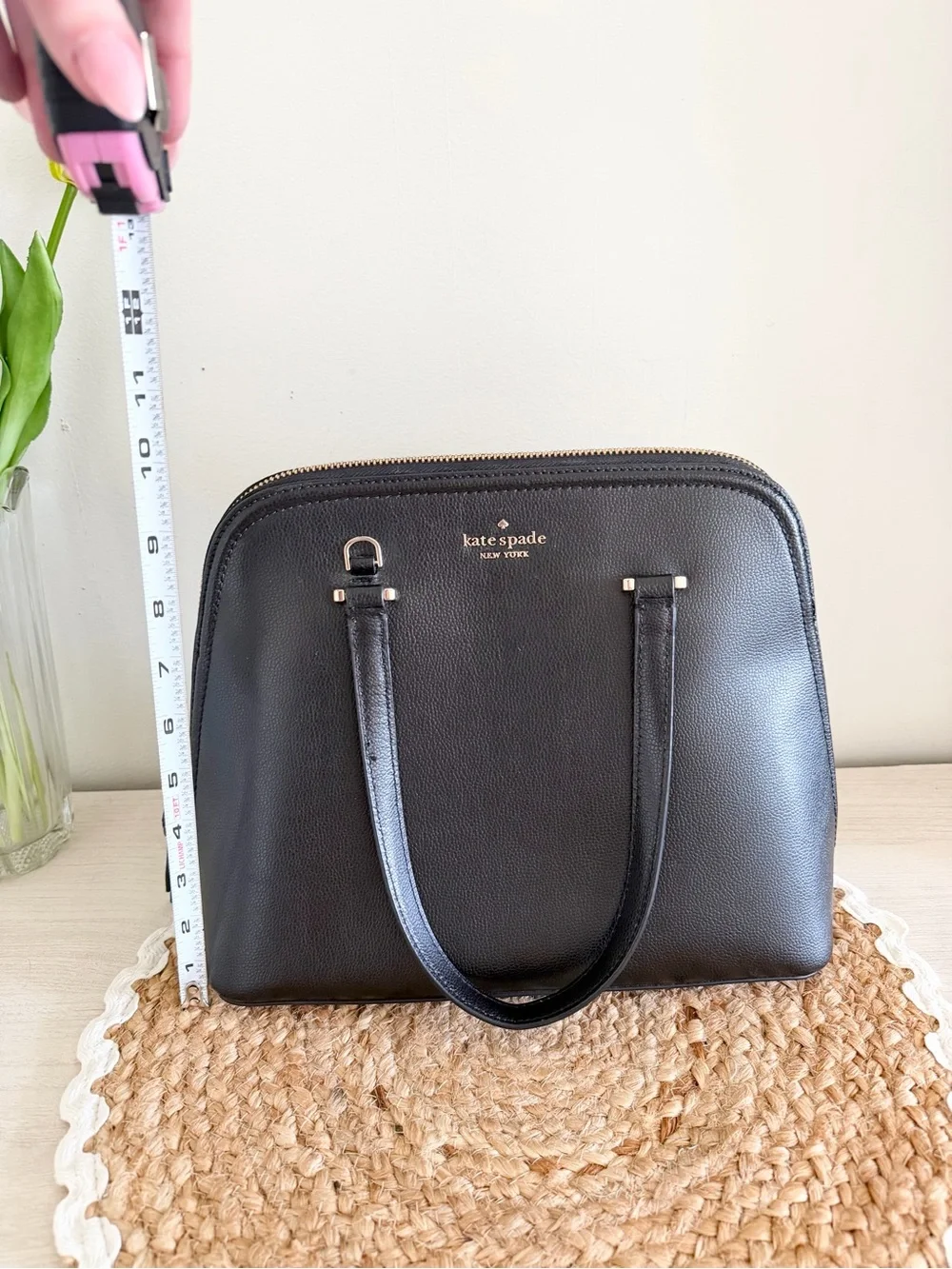 Kate Spade Patterson Drive Medium Dome Satchel Black Leather